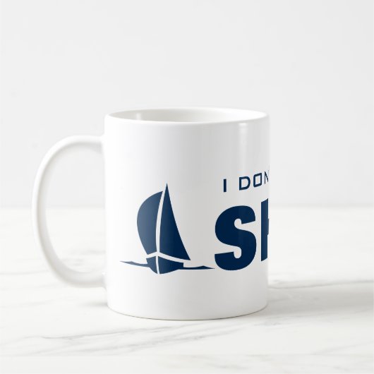 Ich gebe einem Schiff lustige Seekaffee-Tasse Kaffeetasse (Links)