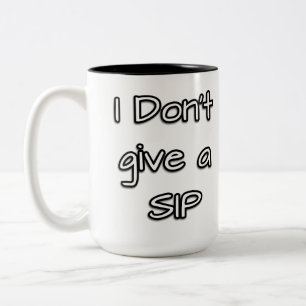 Ich Gebe Einen Dreck Auf Kaffee-Buchstaben Zweifarbige Tasse