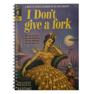 Ich Gebe Einen Gabel Faux Scifi Buchcover Journal Notizblock