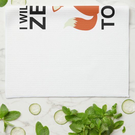 Ich gebe heute Null Fuchs Handtuch (Gefaltet)