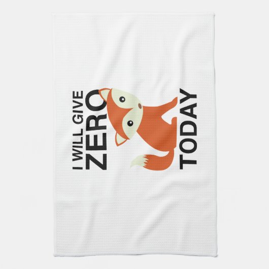 Ich gebe heute Null Fuchs Handtuch (Vertikal)