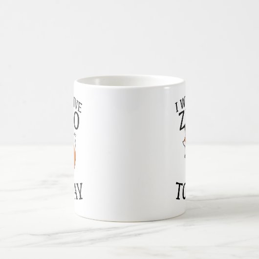 Ich gebe heute Null Fuchs Kaffeetasse (Mittel)