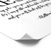 Ich gebe Ihnen Erholung Bibel Verse Christlich dru Poster (Ecke)