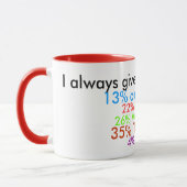 Ich gebe immer 100% bei der Arbeit! Tasse (Links)