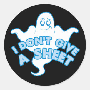 Ich gebe kein Blatt - Funny Ghost-Zitat Runder Aufkleber