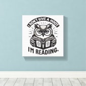 Ich gebe kein Hoot Leinwanddruck (Insitu (Holzboden))