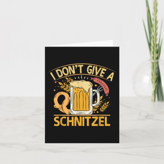 Ich gebe kein Schnitzel-Bierbretzel Karte (Vorderseite)