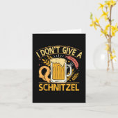 Ich gebe kein Schnitzel-Bierbretzel Karte (Gelbe Blume)