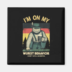 Ich gebe kein Schnitzel deutscher Bierbraut Wurst  Magnet