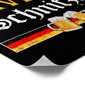 Ich gebe kein Schnitzel deutscher Bierbraut Wurst Poster (Ecke)