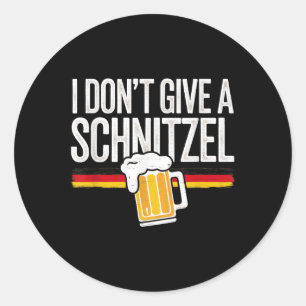 Ich gebe kein Schnitzel deutscher Bierbraut Wurst Runder Aufkleber