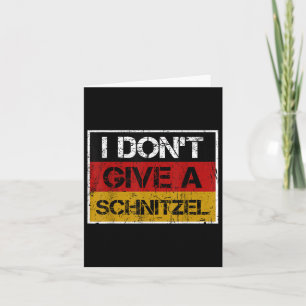 Ich Gebe Kein Schnitzel Deutsches Bier Vintage Karte