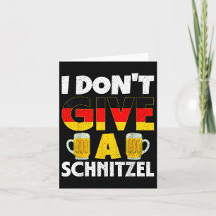 Ich gebe kein Schnitzel Festival Beer Drinker Karte