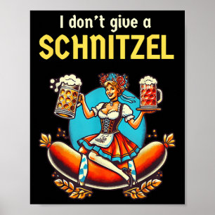 Ich gebe kein Schnitzel Funny Beer Girl Women Poster