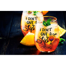 Ich gebe kein Sip-Wine-Glas Weinglas Ohne Stiel