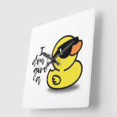 Ich gebe keine Ente Quadratische Wanduhr (Winkel)