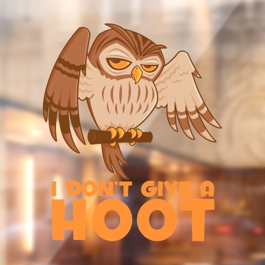 Ich gebe keine Hoowl Fensteraufkleber (Blatt 2)