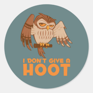 Ich gebe keine Hoowl Runder Aufkleber