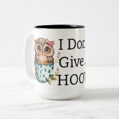 Ich gebe keine Hoowl Zweifarbige Tasse (Vorderseite Links)