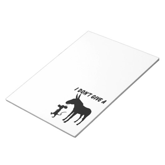 Ich gebe keine Ratten Notizblock (angewinkelt)