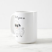 Ich gebe keine ... Sheep Funny Sarcastic Spaß Kaffeetasse (Vorderseite Links)