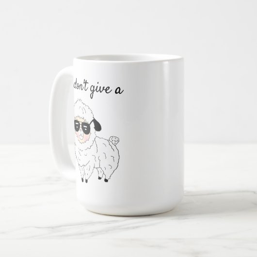 Ich gebe keine ... Sheep Funny Sarcastic Spaß Kaffeetasse (Vorderseite Links)