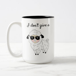 Ich gebe keine ... Sheep Funny Sarcastic Spaß Zweifarbige Tasse
