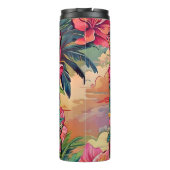 Ich gebe keinen fesselnden Flamingo, schlichter ro Thermosbecher (Rückseite)