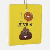 Ich gebe keinen Kackend Yellow Emoji-Ornament Keramikornament (Rechts)