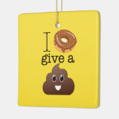 Ich gebe keinen Kackend Yellow Emoji-Ornament Keramikornament (Links)