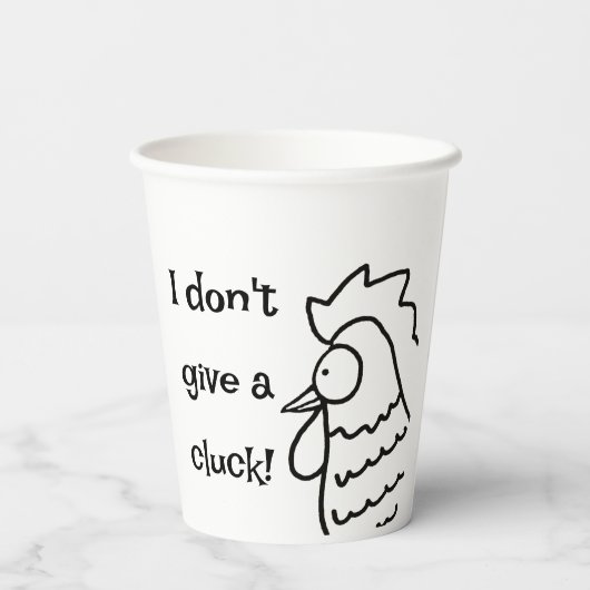 Ich gebe keinen Kluck Pappbecher (Rückseite)