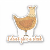 Ich gebe keinen lustigen Funny Chicken Pun Aufkleber (Vorderseite)