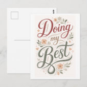 "Ich gebe mein Bestes" Postkarte (Vorne/Hinten)