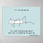 "Ich gebe nicht auf" Poster (Landschaft) (Vorne)
