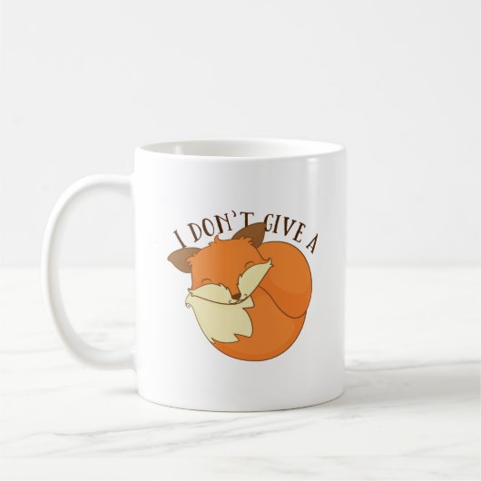 Ich gebe nicht einen Fox Kaffeetasse (Links)