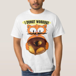 ICH GEBE WORKOUT Cartoon Chat mit riesigem Donut F T-Shirt