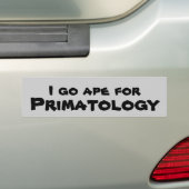 Ich gehe Affe für Primatology Autoaufkleber (Auf Auto)