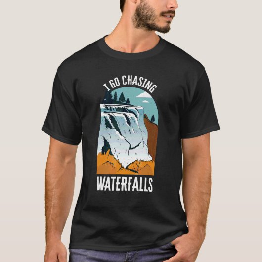 Ich gehe auf Wasserfall Wasserfälle Natur Wasserfä T-Shirt (Vorderseite)