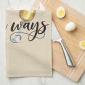 Ich gehe beides Wege Funny Wine Red White Lover Geschirrtuch (Viertel Falte)