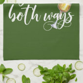 Ich gehe beides Wege Funny Wine Red White Lover Geschirrtuch (Gefaltet)