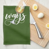 Ich gehe beides Wege Funny Wine Red White Lover Geschirrtuch (Viertel Falte)