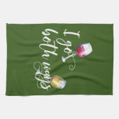 Ich gehe beides Wege Funny Wine Red White Lover Geschirrtuch (Horizontal)