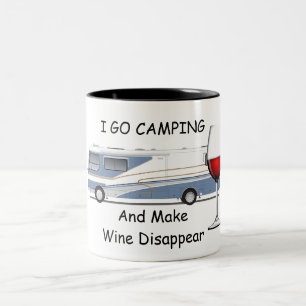 Ich gehe Camping Zwei-Tonen-Tasse Zweifarbige Tasse