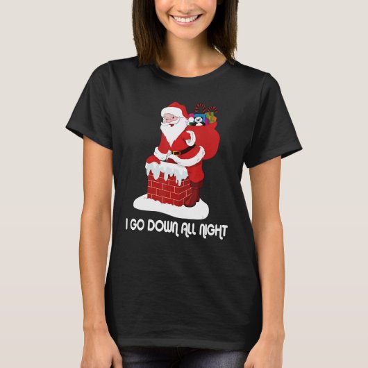 Ich gehe die ganze Nacht über los Weihnachten Weih T-Shirt (Vorderseite)