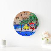 Ich gehe dorthin, wo ich gezogen bin große wanduhr (Zuhause)