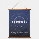 Ich gehe durch einen Phase-Mond Wandteppich Mit Holzrahmen (Vorderseite)