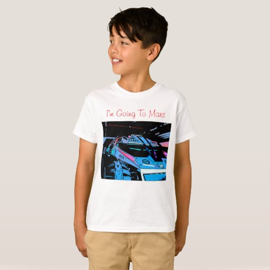 Ich gehe in Mars T-Shirt (Vorne ganz)