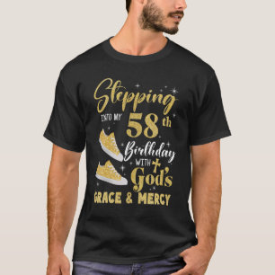 Ich gehe in meinen 58. Geburtstag mit Gottes Gnade T-Shirt