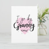 Ich gehe jetzt Granny Dankeskarte (Stehend Vorderseite)