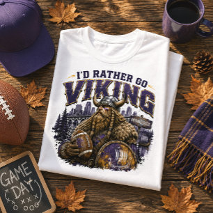 Ich gehe lieber Viking Minnesota Football Fan T-Shirt
